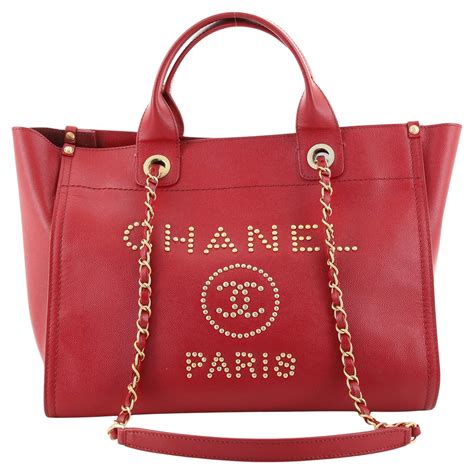 chanel deauville tote studded|chanel deauville tote for sale.